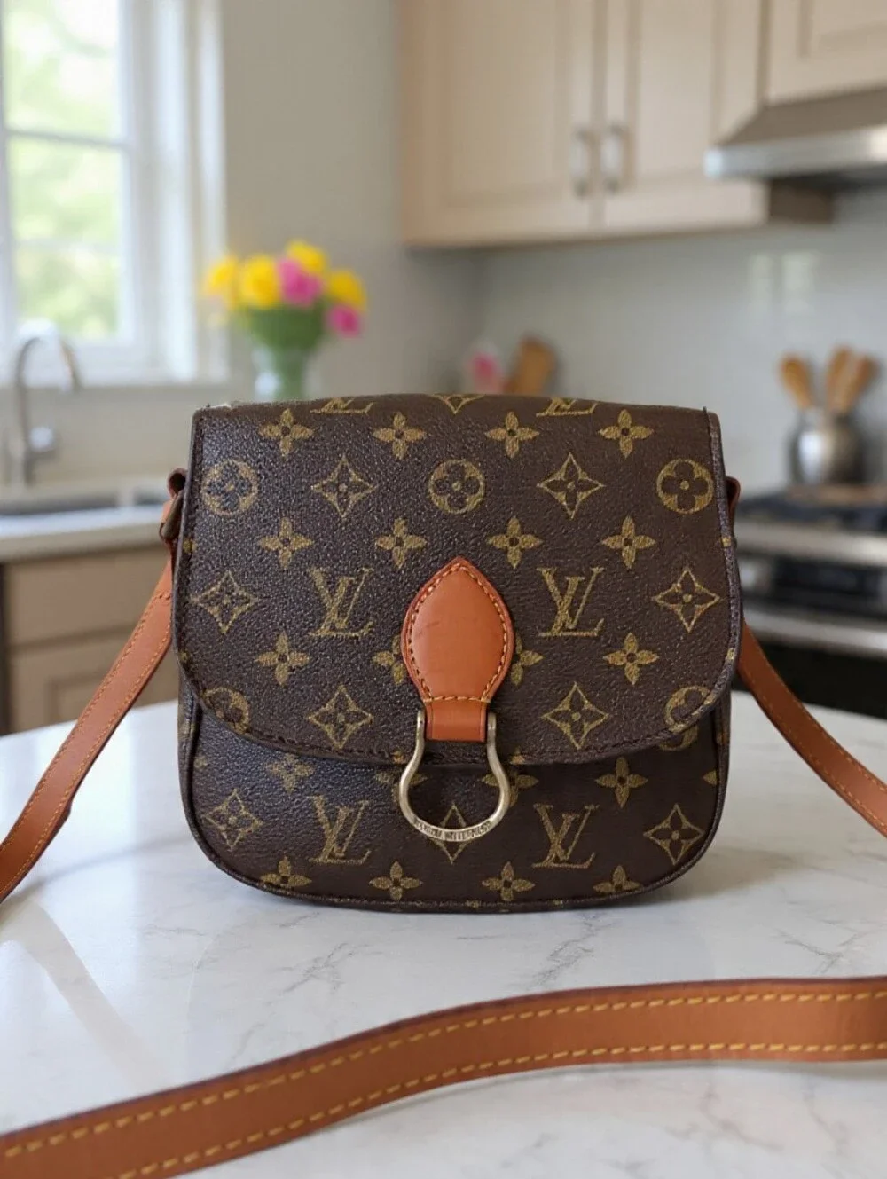 Louis Vuitton Vintage 1988 Saint Cloud PM Monogram Crossbody ✨ COA